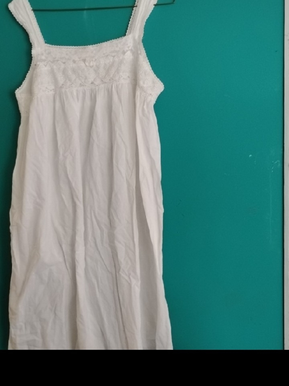 Victoria's Secret Country White Lace-Trim Cotton Gown